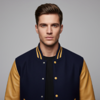 Navy & Gold Varsity Jacket