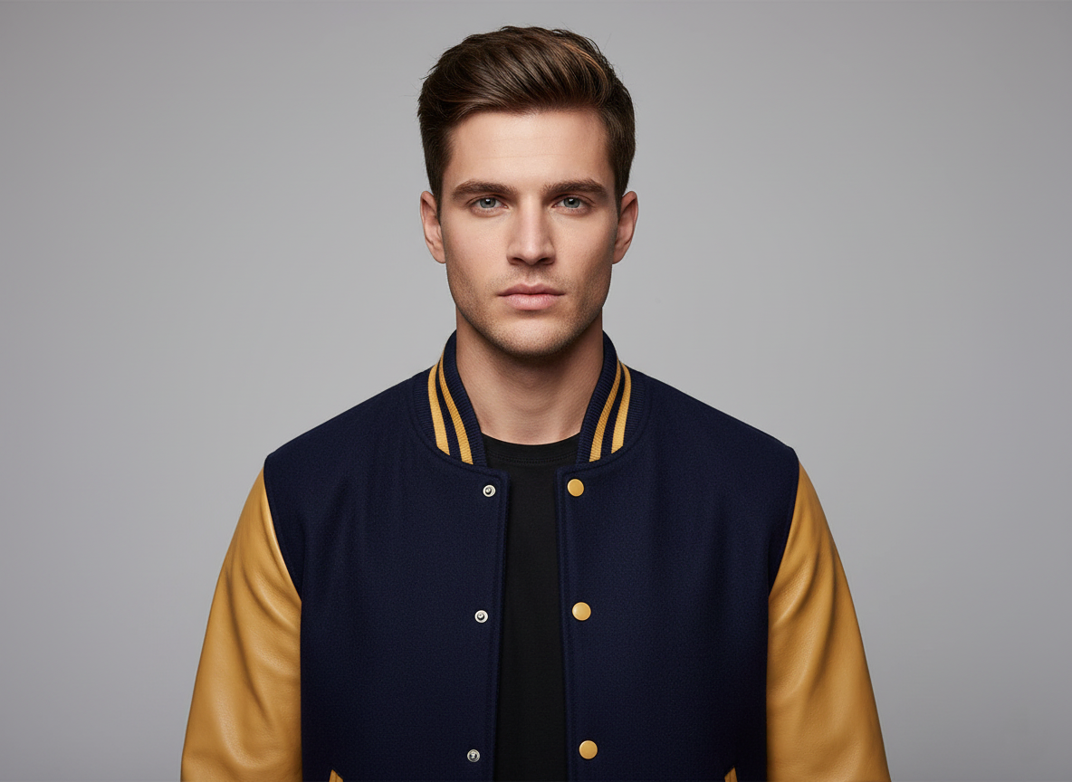 Navy & Gold Varsity Jacket
