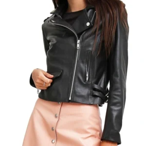 Charcoal Surge Leather Motorcycle Jacket