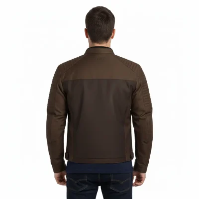 Ridge Brown Leather Biker Jacket