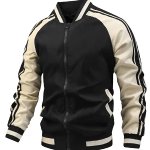 Midnight Stride Retro Bomber Jacket