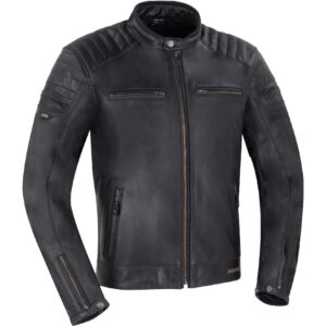 Raven Black Leather Biker Jacket