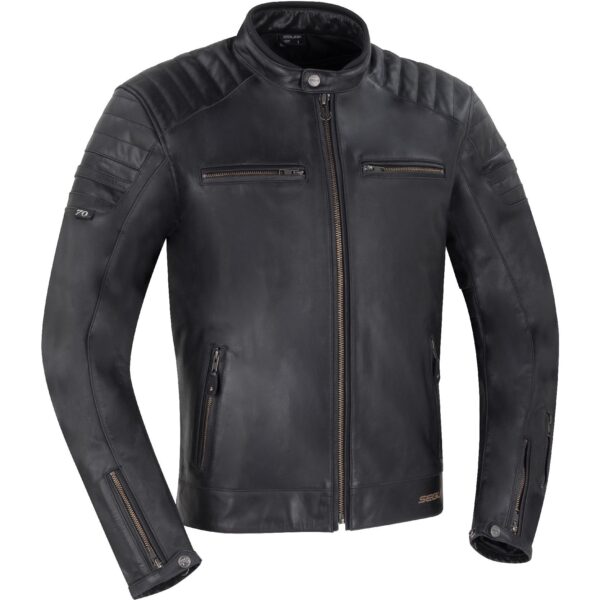 Raven Black Leather Biker Jacket