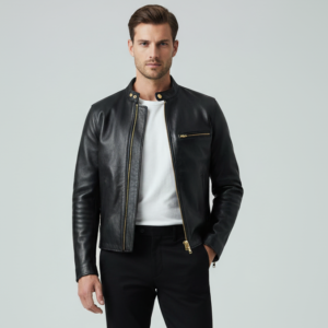 Shadowhawk Classic Leather Biker Jacket