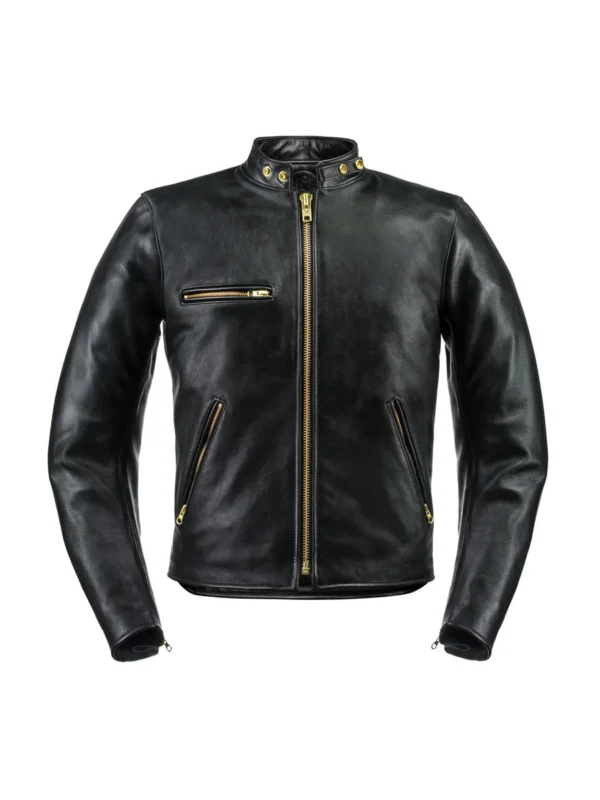 Shadowhawk Classic Leather Biker Jacket