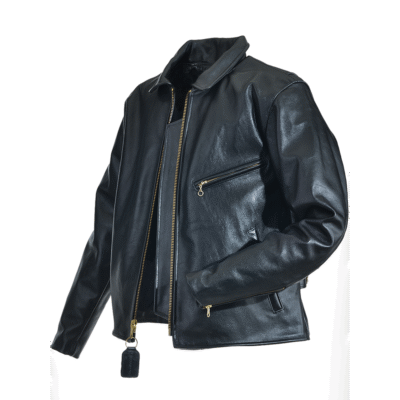 Enfield Black Classic Leather Motorcycle Jacket