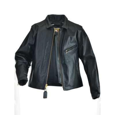 Enfield Black Classic Leather Motorcycle Jacket