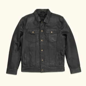 Ironclad Black Leather Trucker Jacket