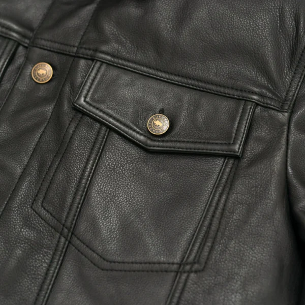 Ironclad Black Leather Trucker Jacket