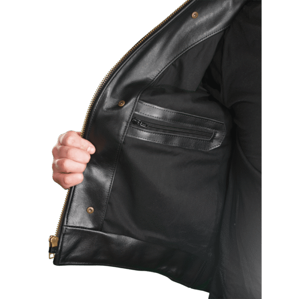 Shadowhawk Classic Leather Biker Jacket