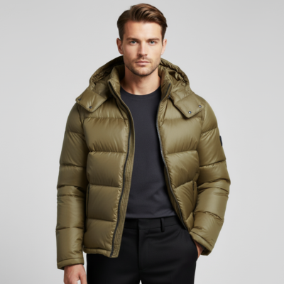 Olive Green Insulated Puffer Jacket