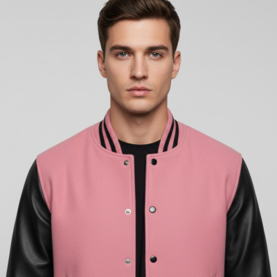 Pink & Black letterman jacket​