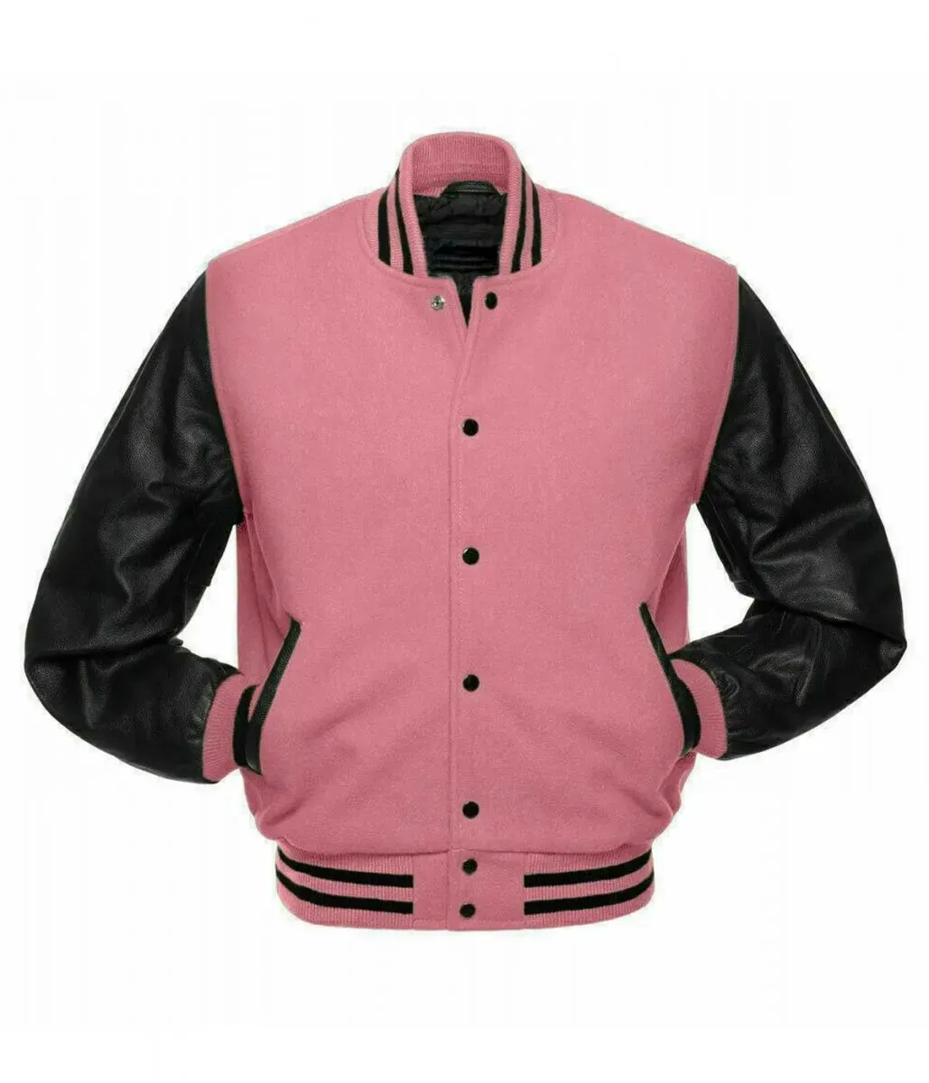 Pink & Black letterman jacket