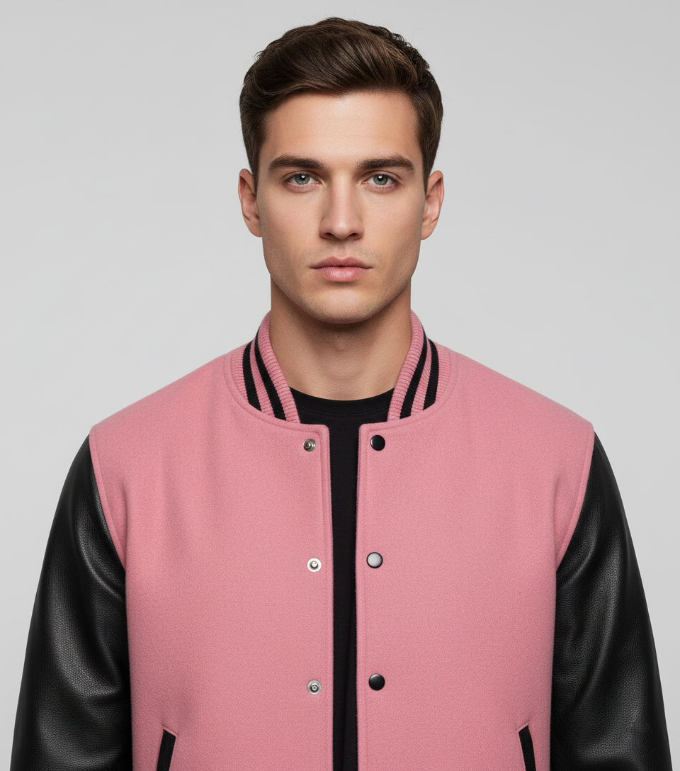 Pink & Black letterman jacket